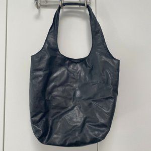 m0851 original tote in black aniline leather, excellent condition